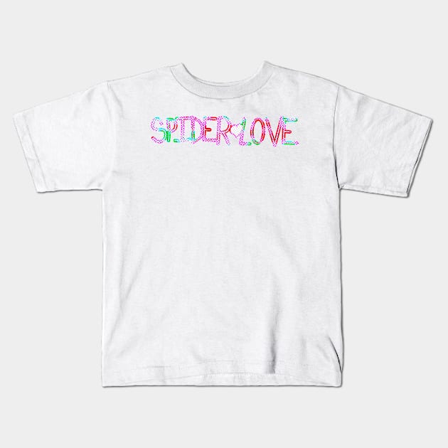 Spider Love V11 (Halftone) Kids T-Shirt by IgorAndMore